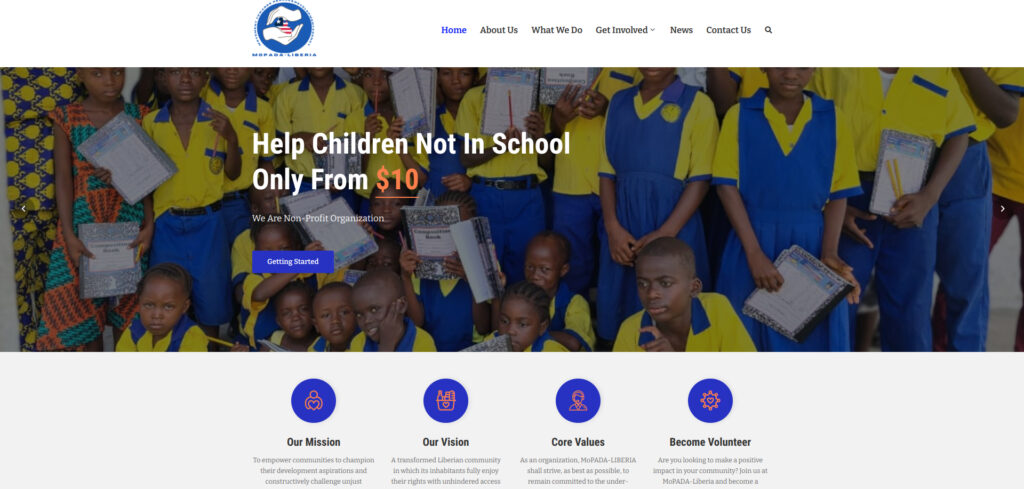 Mopada-Liberia launches it website